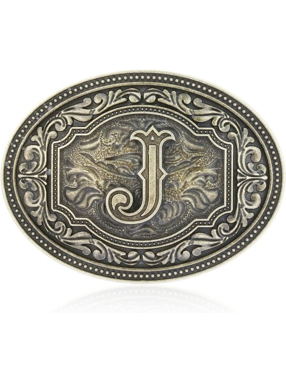 Unisex J Imported Western Belt Buckle Initial Letters Cowboy Rodeo